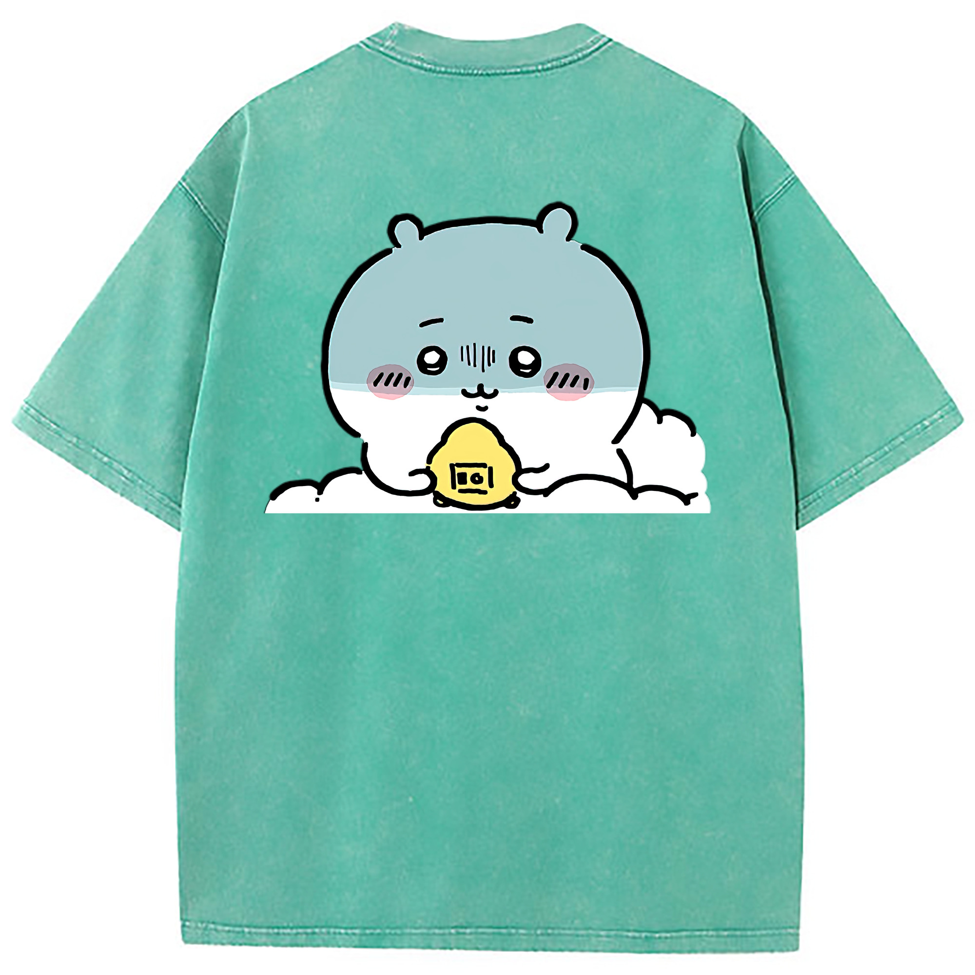 （画像用） ちいかわ ちいかわ Chii-kawa chiikawa 綿100% ヴィンテージ風 半袖Tシャツ（背面プリント）